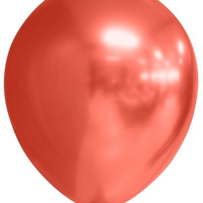 10 globos espejo 12" rojo