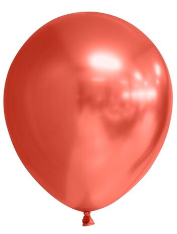 10 ballons miroir 12" rouge 1