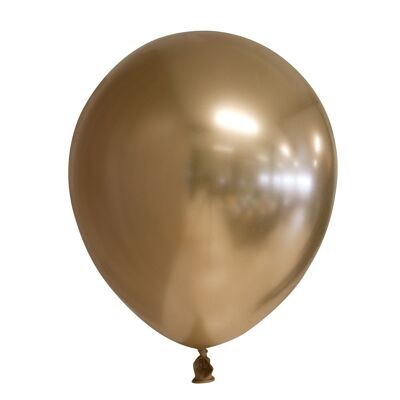 10 palloncini specchio 12" oro