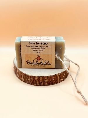 SAVON PIN LARICIO savon de rasage 3 en 1 à l'huile essentielle de Pin laricio (100g)