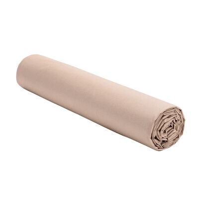 Drap housse 100% Percale de Coton Lavé 80 fils Taille 200 x 200 cm Couleur Rose