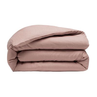 Bettbezug 100 % gewaschenes Leinen Größe 220 x 240 cm Farbe Pink