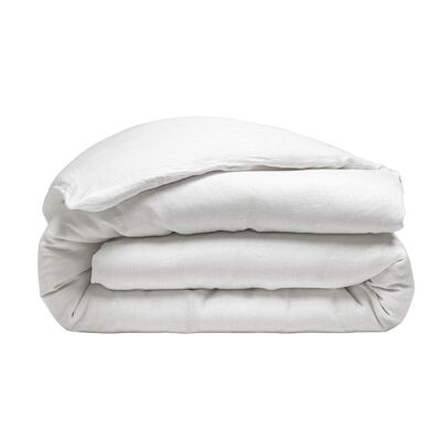 Bettbezug 100 % gewaschenes Leinen Größe 240 x 260 cm Farbe Weiß