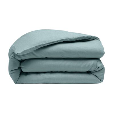 Bettbezug 100 % gewaschenes Leinen Größe 240 x 260 cm Farbe Blue Stone