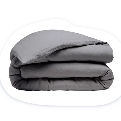 Duvet cover 100% washed linen Size 240 x 260 cm Color Chalk gray