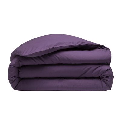 Duvet cover 100% Washed Cotton Percale 80 thread count Size 220 x 240 cm Color Purple