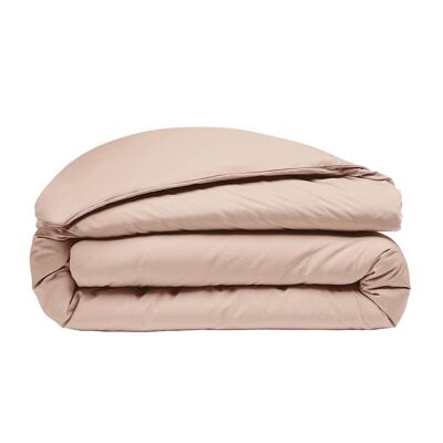 Housse de couette 100% Percale de Coton Lavé 80 fils Taille 240 x 260 cm Couleur Rose