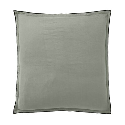 Taie d'oreiller 100% Lin Lavé Taille 65 x 65 cm Couleur Celadon