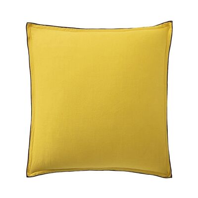 Pillowcase 100% washed linen Size 65 x 65 cm Color Yellow