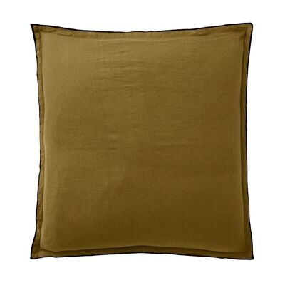 Pillowcase 100% washed linen Size 65 x 65 cm Color Mocha