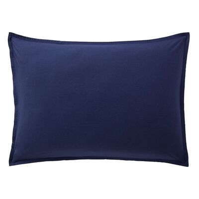 Pillowcase 100% Washed Cotton Percale 80 thread count Size 50 x 70 cm Color Blue
