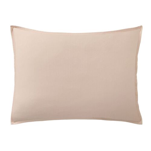 Taie d'oreiller 100% Percale de Coton Lavé 80 fils Taille 50 x 70 cm Couleur Rose