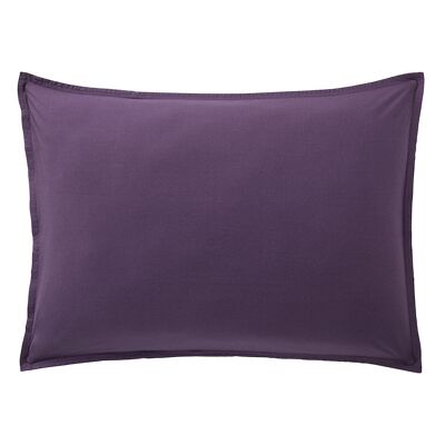 Pillowcase 100% Washed Cotton Percale 80 thread count Size 50 x 70 cm Color Purple