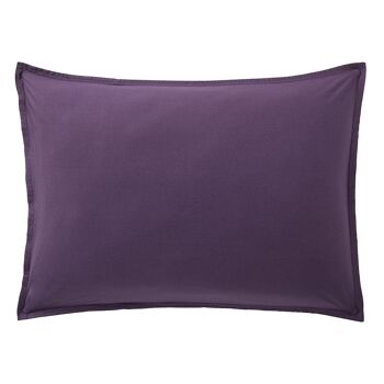 Taie d'oreiller 100% Percale de Coton Lavé 80 fils Taille 50 x 70 cm Couleur Violet 1