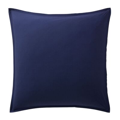 Pillowcase 100% Washed Cotton Percale 80 thread count Size 65 x 65 cm Color Blue