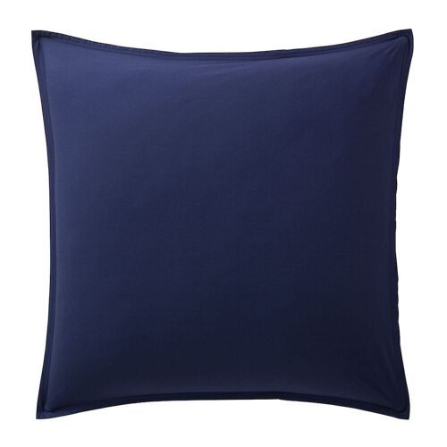 Taie d'oreiller 100% Percale de Coton Lavé 80 fils Taille 65 x 65 cm Couleur Bleu