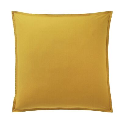 Pillowcase 100% Washed Cotton Percale 80 thread count Size 65 x 65 cm Color Yellow