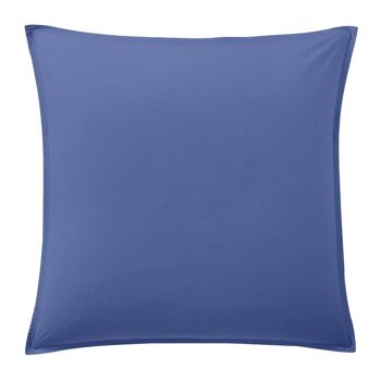 Taie d'oreiller 100% Percale de Coton Lavé 80 fils Taille 65 x 65 cm Couleur Majorelle