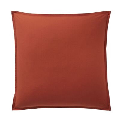 Pillowcase 100% Washed Cotton Percale 80 thread count Size 65 x 65 cm Color Orange
