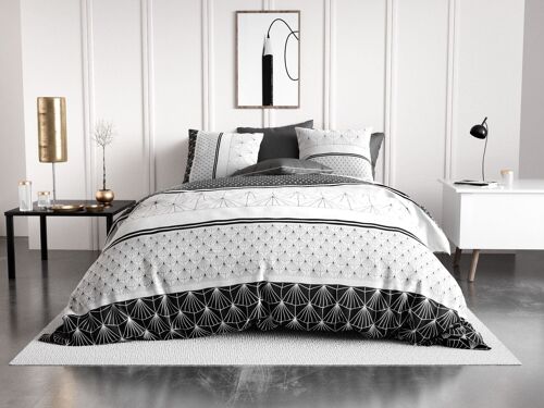 Parure de lit housse de couette avec taie d'oreiller 100% Coton 57 fils Casta Taille 220 x 240 cm