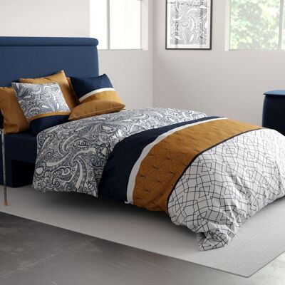 Bed set duvet cover with pillowcase 100% Cotton 57 thread count Dakota Size 220 x 240 cm