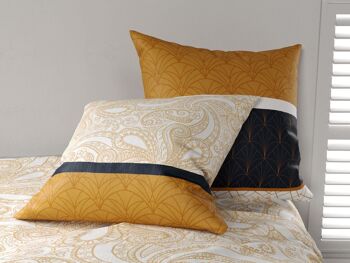 Parure de lit housse de couette avec taie d'oreiller 100% Coton 57 fils Felora Taille 140 x 200 cm 3