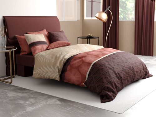 Parure de lit housse de couette avec taie d'oreiller 100% Coton 57 fils Jelly Taille 220 x 240 cm