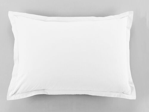 Taies d'oreillers 100% coton blanc 50x70 cm