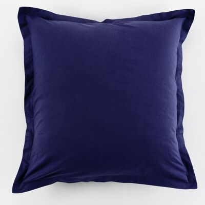 Juego de 2 fundas de almohada 100% algodón 57 hilos Medidas 63 x 63 cm Color Azul Marino