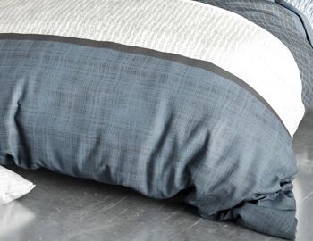 Parure de lit housse de couette avec taie d'oreiller 100% Percale de Coton 71 fils Brehat Taille 140 x 200 cm 2