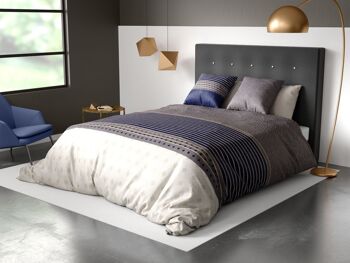 Parure de lit housse de couette avec taie d'oreiller 100% Percale de Coton 71 fils Roch Taille 140 x 200 cm 1