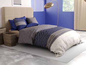 Parure de lit housse de couette avec taie d'oreiller 100% Percale de Coton 71 fils Roch Taille 140 x 200 cm 3