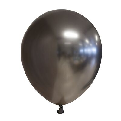 10 Spiegelballons 12" Spacegrau
