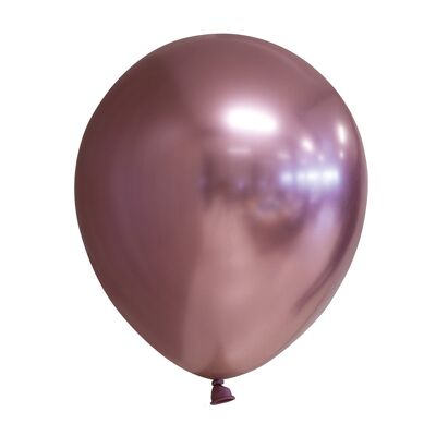 10 globos de espejo de 12" de oro rosa