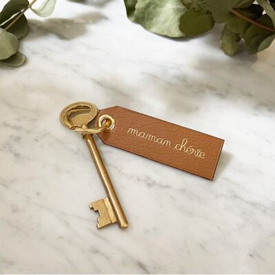 Camel darling mom key ring - Leather