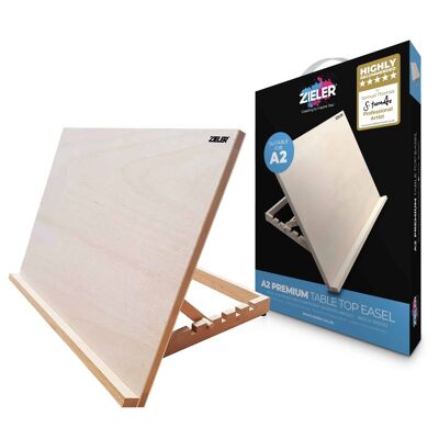 A2 Wooden Table Top Easel with 5 Adjustable Angles - by Zieler | 07290027