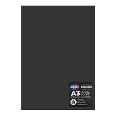 A3 Mount Board - Black (Pack of 4) - by Zieler | 09290039