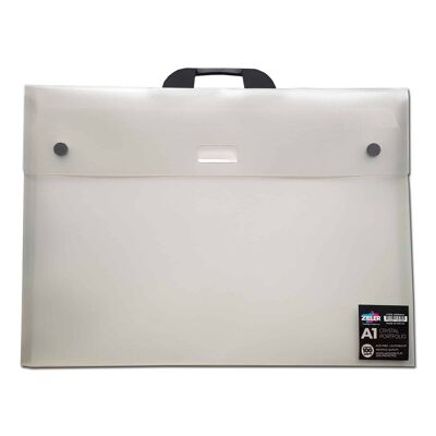 A1 Art Carry Folder | Polypropylene Portfolio Carry Case (Opaque) | Water Resistant - by Zieler | 09290043