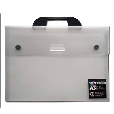 A3 Art Carry Folder | Polypropylene Portfolio Carry Case (Opaque) - by Zieler | 09290045