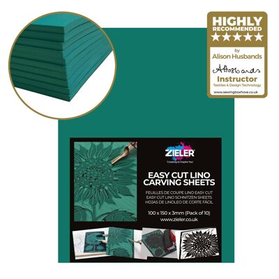 A6 Soft Cut Lino Printing Bloc Sheets (150mm x 100mm x 3mm) - Pack of 10 | 09299287