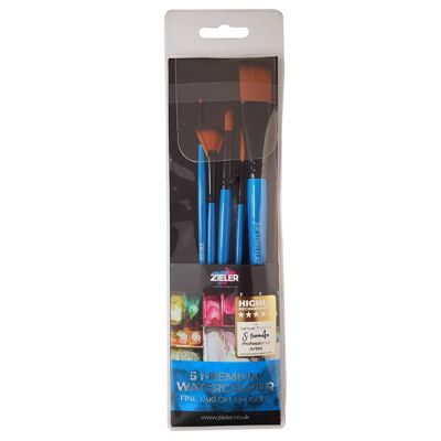 Premium Water Colour Brushes Wallet (Set of 5) - by Zieler | 09299267