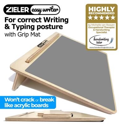 Large (A3) Wooden Ergonomic Writing Slope with Grip Mat - by Zieler Easywriter | 09299296