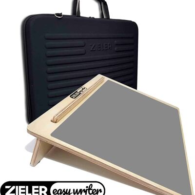 A3 Ergonomic Wooden Writing Slope & Grip Mat with Protective Carry Case | By Zieler | 09299363