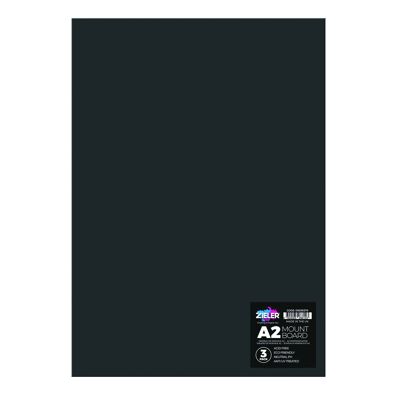 A2 Mount Board - Black (Pack of 3) - by Zieler | 09299378