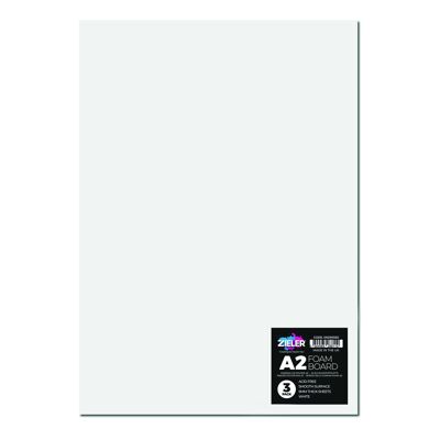 A2 Foam Board - 5mm - White (Pack of 3) - by Zieler | 09299380