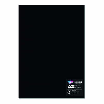 A2 Foam Board - 5mm - Black (Pack of 3) - by Zieler | 09299385