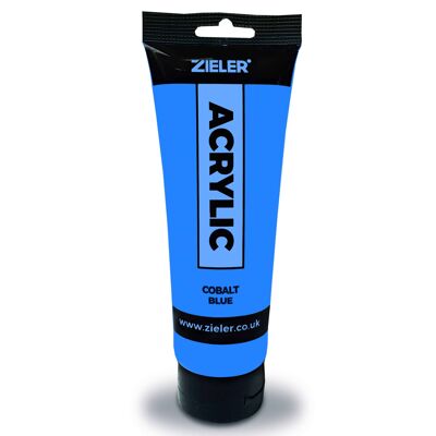 Premium Acrylic Paint | High Pigment (120ml Tube) by Zieler - Cobolt Blue
