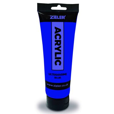 Premium Acrylic Paint | High Pigment (120ml Tube) by Zieler - Ultramarine Blue