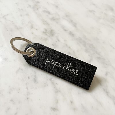 Grandpa darling key ring black - Leather