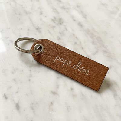 Grandpa darling camel key ring - Leather